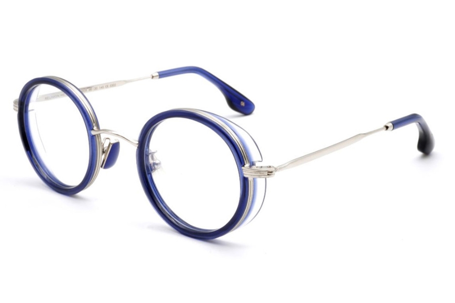 L.G.R Reunion Metal Explorer Eyeglasses in C06 - Silver/Crystal Blue